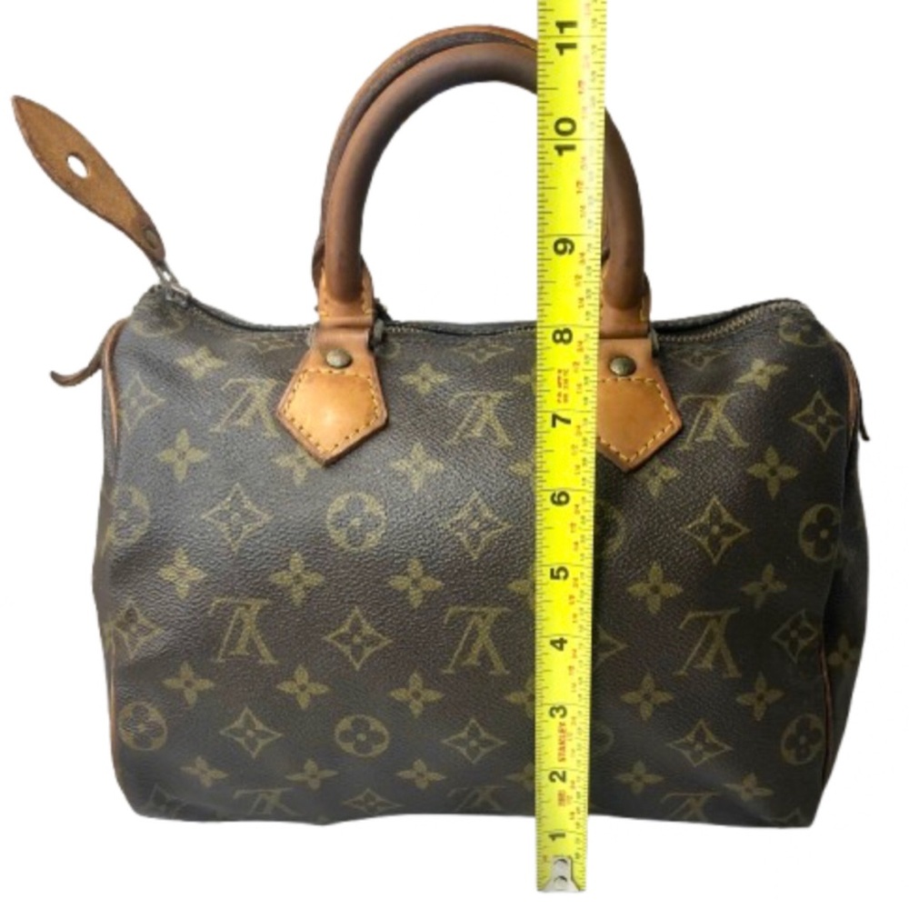 LOUIS VUITTON LV Monogram Mini Speedy 25 Boston Bag w/ LV Dust Bag, Lock & Key - Picture 5 of 17